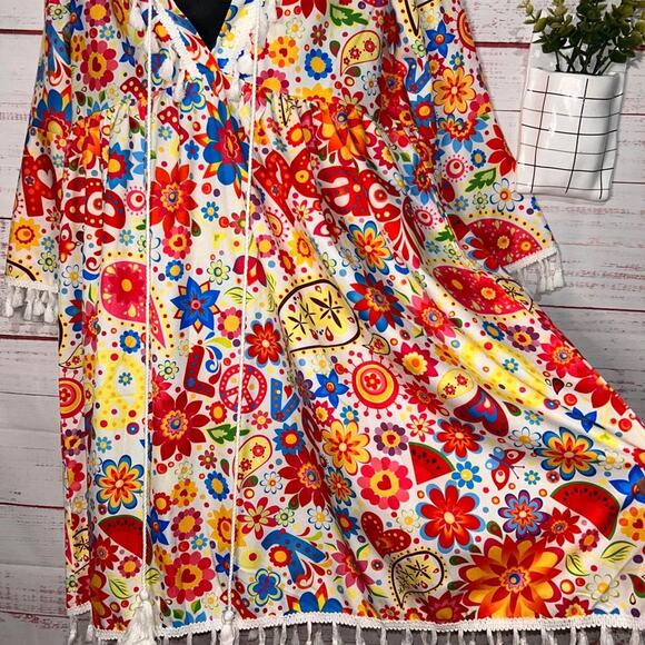 Peace & Love Printed Dress | Small - Picture 4 of 5